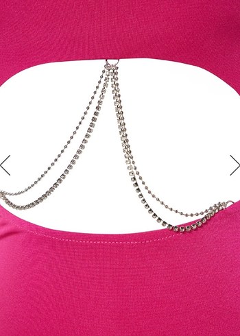 Zincir Detaylı Parlak Pembe Kadın Body ZEYNEP TOSUN - Görsel 2