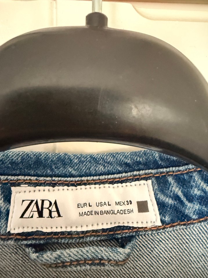 Zara Düğmeli Uzun Kollu Denim Elbise - Görsel 4