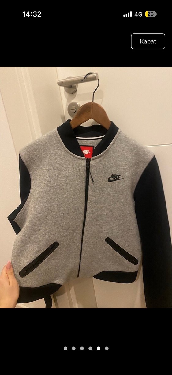 Nike Gri Kadın Bomber Ceket - Görsel 5
