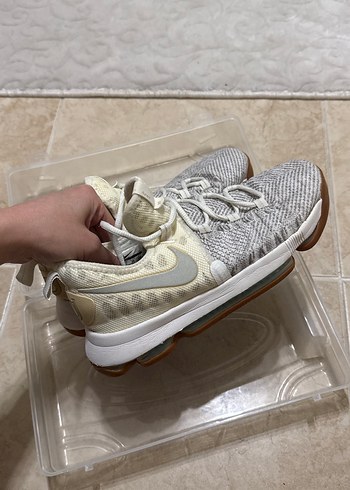 Gri Beyaz Bağcıklı Kadın Spor Ayakkabı - Görsel 5