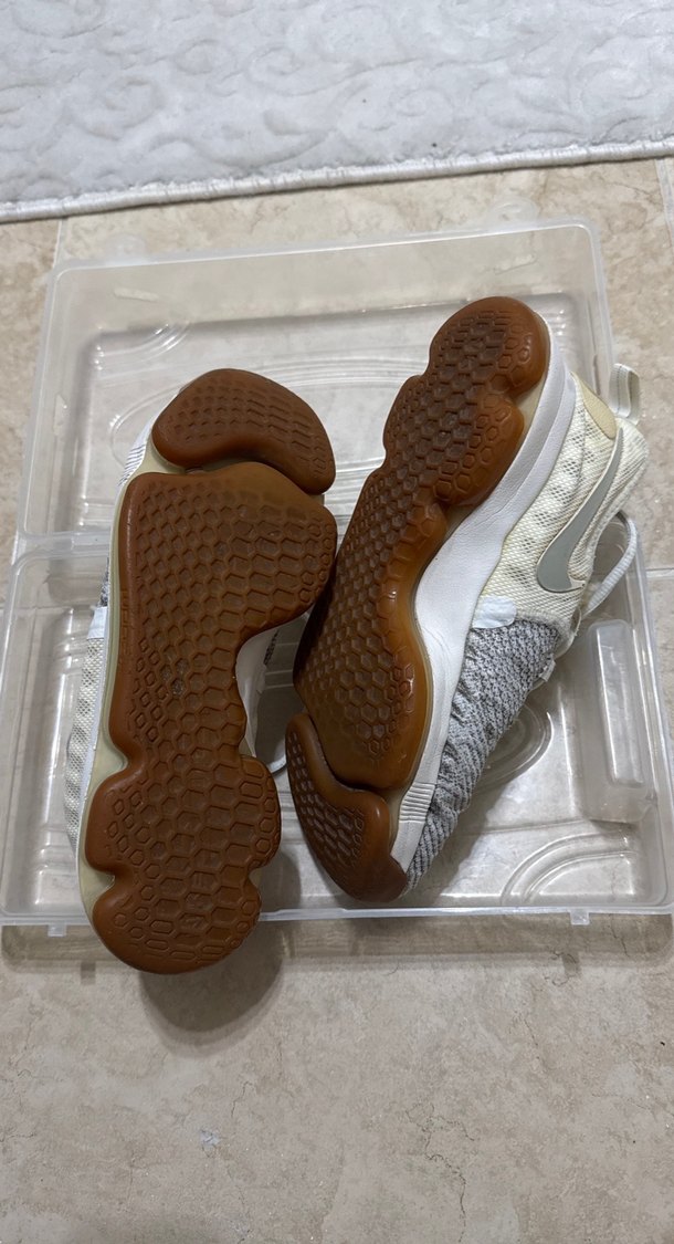 Gri Beyaz Bağcıklı Kadın Spor Ayakkabı - Görsel 3