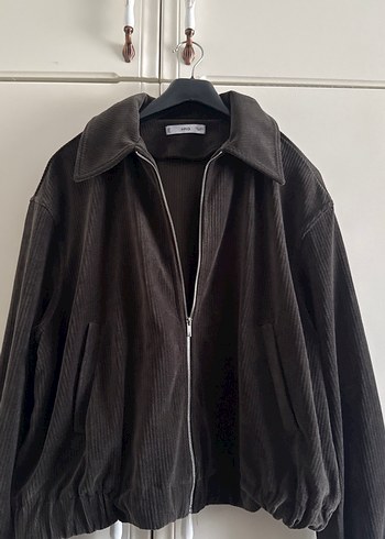 Kadife Fermuarlı Salaş Ceket - Görsel 3