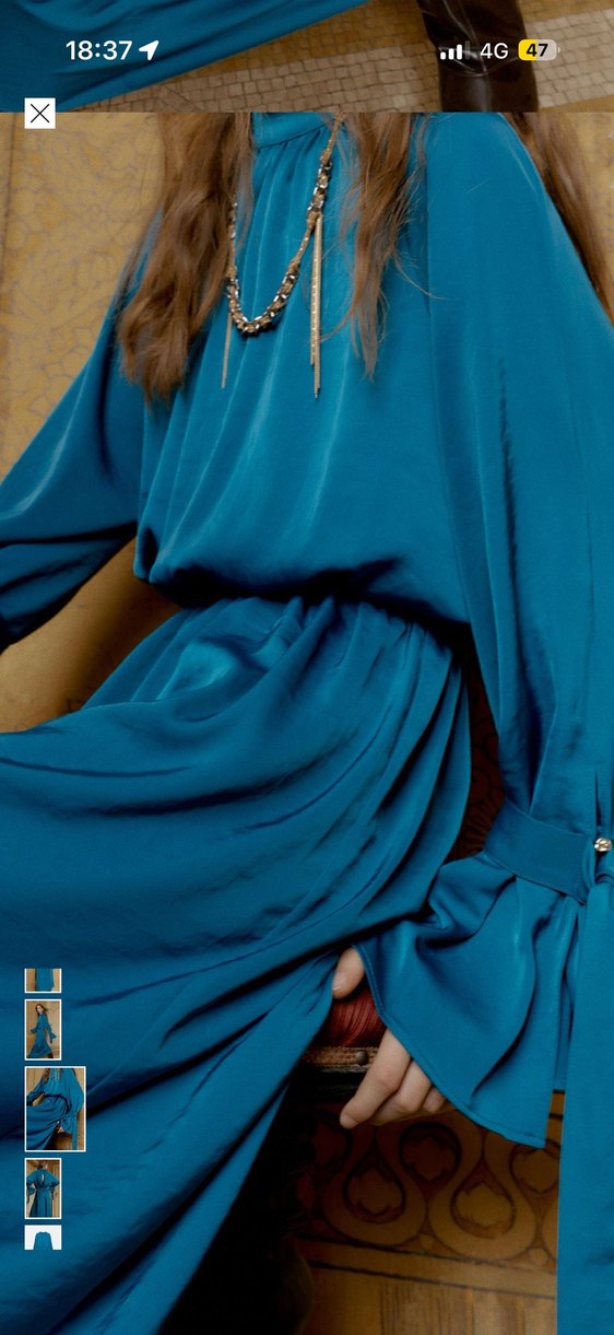 Zara Saten elbise - Görsel 4