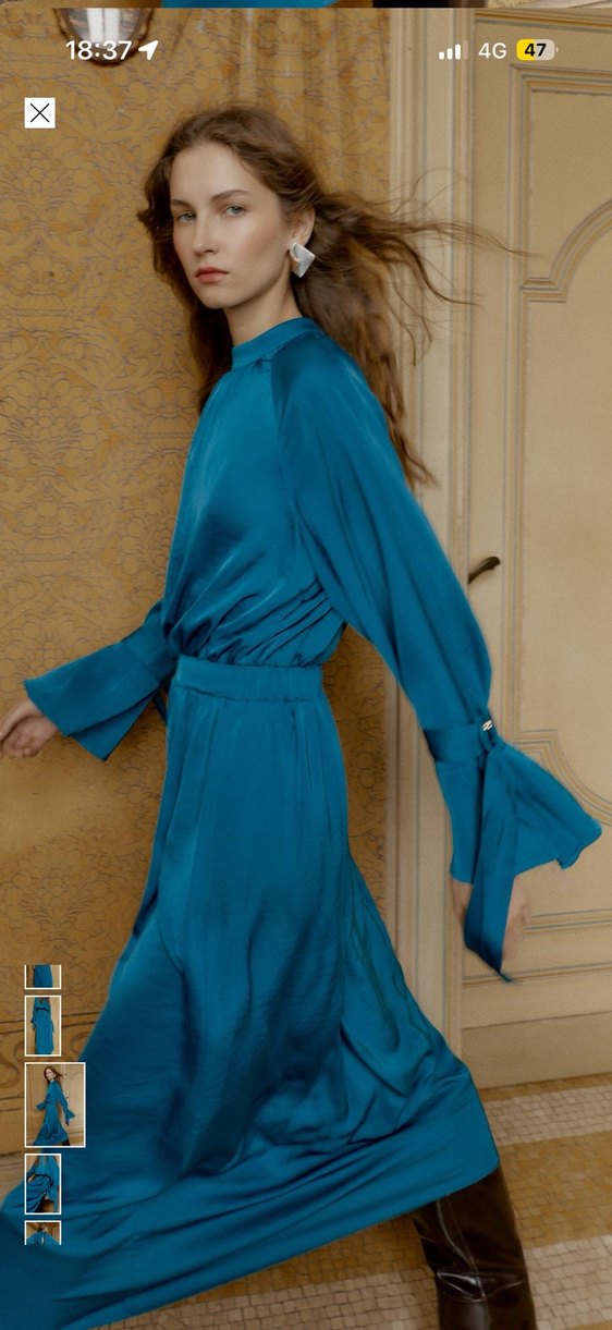 Zara Saten elbise - Görsel 3