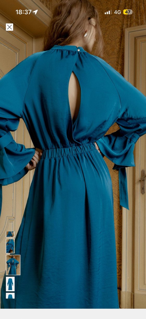 Zara Saten elbise - Görsel 5