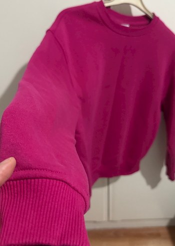 Kadın Pembe Basic Sweatshirt - Görsel 3
