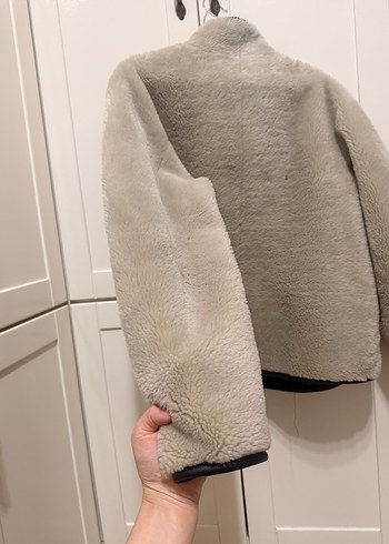 Mango Bej Kısa Kürk Görünümlü Kadın Ceket - Görsel 6