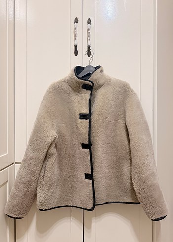 Mango Bej Kısa Kürk Görünümlü Kadın Ceket - Görsel 2