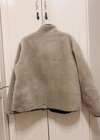 Mango Bej Kısa Kürk Görünümlü Kadın Ceket - Görsel 5