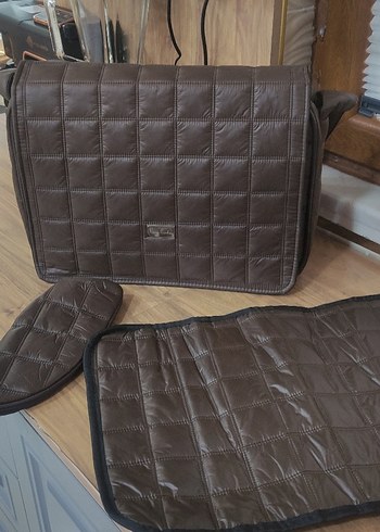 Kahverengi Pierre Cardin anne bebek çantası