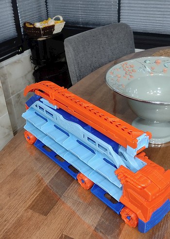 Turuncu-Gri Çocuk Oyun Seti hot wheels tır - Görsel 6