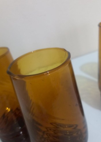 Koyu Bej Renkli 4'lü Cam Bardak Seti - Görsel 6