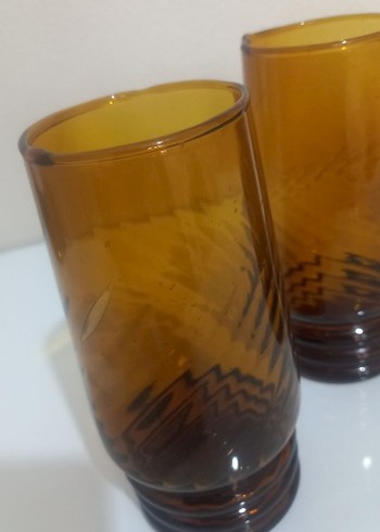 Koyu Bej Renkli 4'lü Cam Bardak Seti - Görsel 5