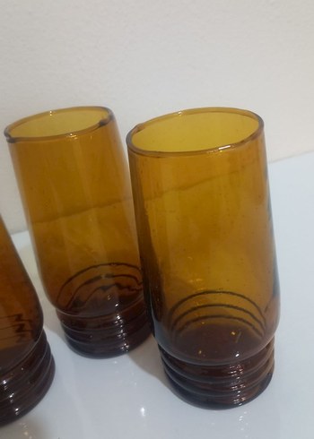 Koyu Bej Renkli 4'lü Cam Bardak Seti - Görsel 4