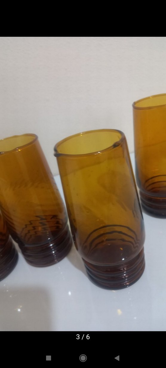 Koyu Bej Renkli 4'lü Cam Bardak Seti - Görsel 3