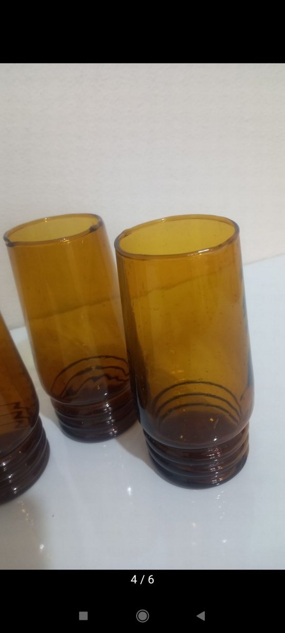 Koyu Bej Renkli 4'lü Cam Bardak Seti - Görsel 4