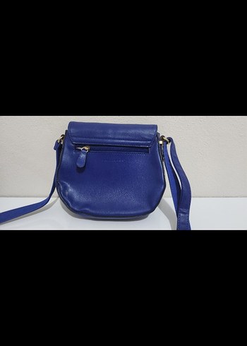 Mavi Deri Kadın Çanta - Görsel 2