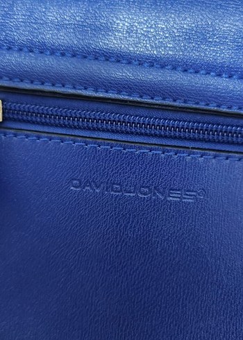 Mavi Deri Kadın Çanta - Görsel 3