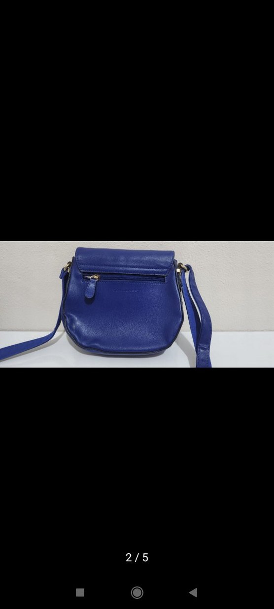 Mavi Deri Kadın Çanta - Görsel 2
