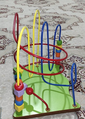 Renkli Eğitici Oyuncak Ahşap Boncuk Labirenti - Görsel 3