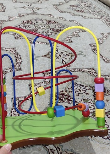 Renkli Eğitici Oyuncak Ahşap Boncuk Labirenti - Görsel 7