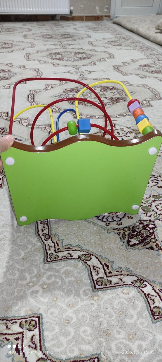 Renkli Eğitici Oyuncak Ahşap Boncuk Labirenti - Görsel 5