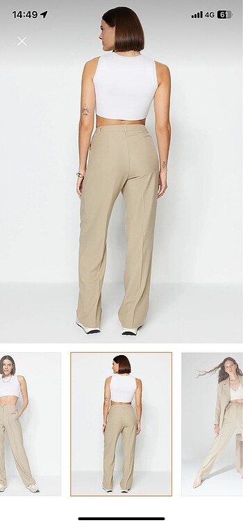 Trendyol & Milla Trendyolmilla vizon straight pantolon