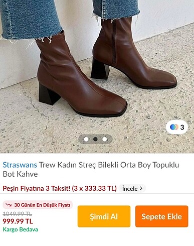 Stradivarius Küt burun kahverengi bot