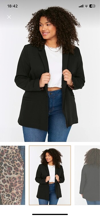 46 Beden siyah Renk Blazer ceket