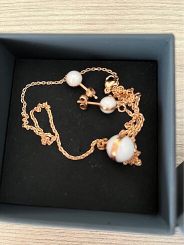 Daniel Wellington Daniel Wellington inci rose gold küpe ve kolye