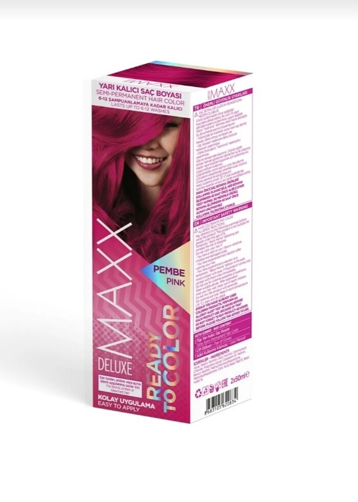 2 TÜP PEMBE SAÇ BOYASI - Görsel 3