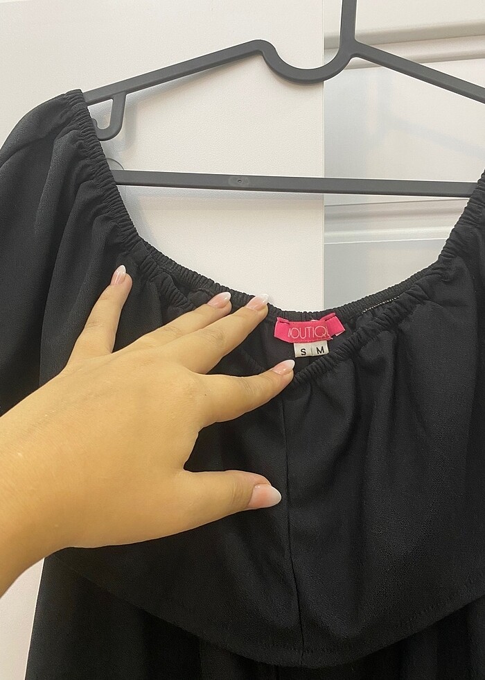 İster straplez ister kısa kollu günlük tulum - Görsel 2