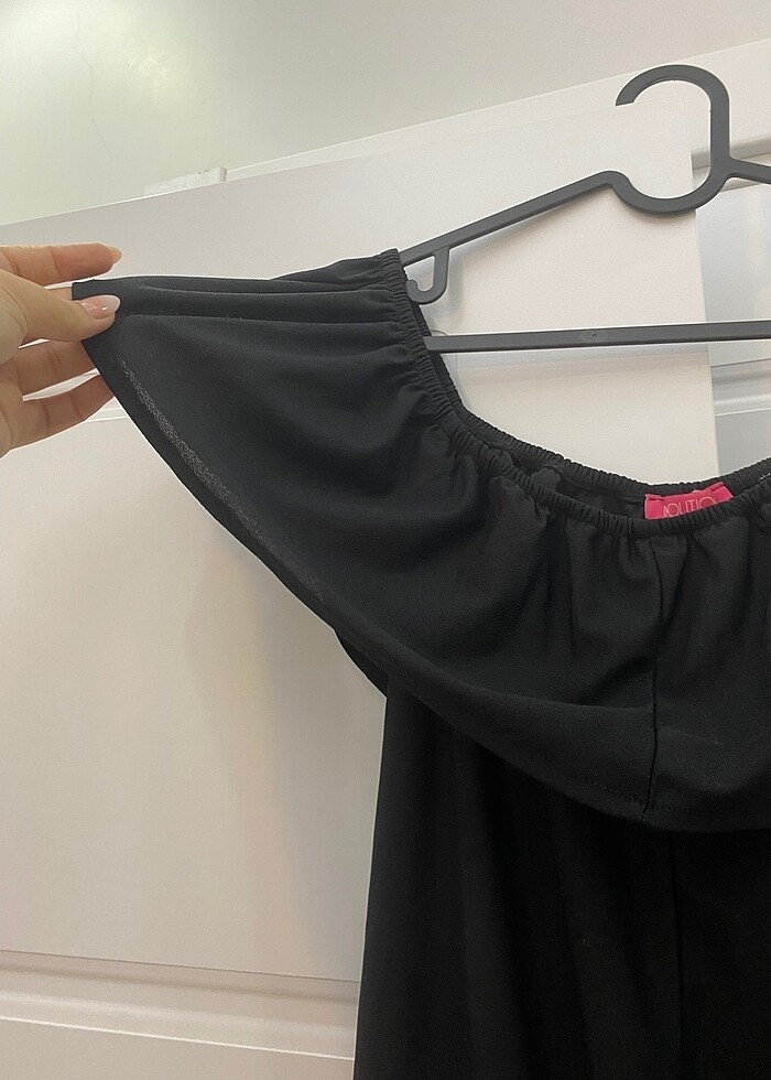 İster straplez ister kısa kollu günlük tulum - Görsel 3