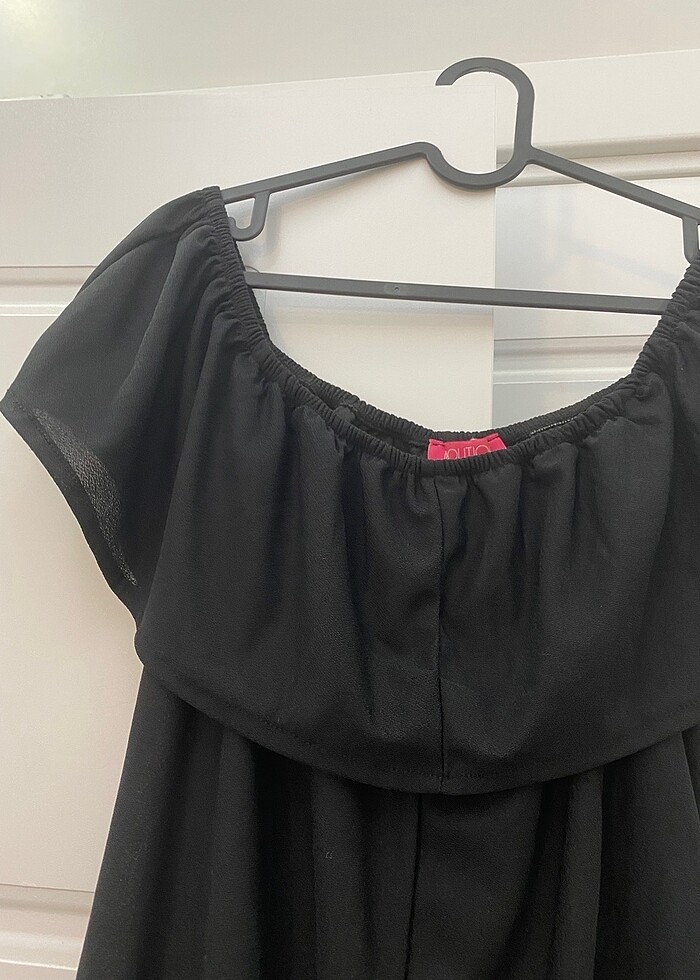 İster straplez ister kısa kollu günlük tulum - Görsel 5