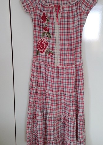 Nakışlı, çiçek işlemeli elbise - Görsel 10