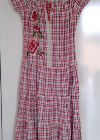 Nakışlı, çiçek işlemeli elbise - Görsel 8