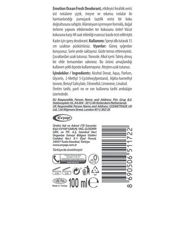 Emotion Ocean Fresh Kadın Deodorant - Görsel 4