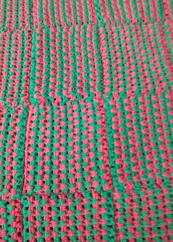 Renkli Örgü Battaniye - Görsel 5