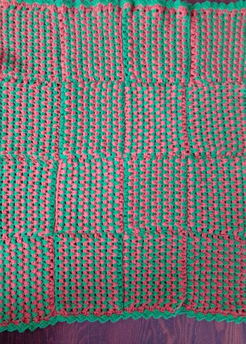 Renkli Örgü Battaniye - Görsel 6