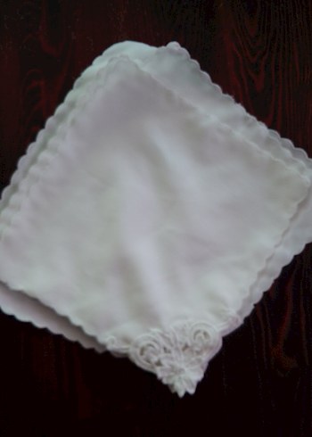 Nakışlı Beyaz 10 adet peçete örtü - Görsel 4