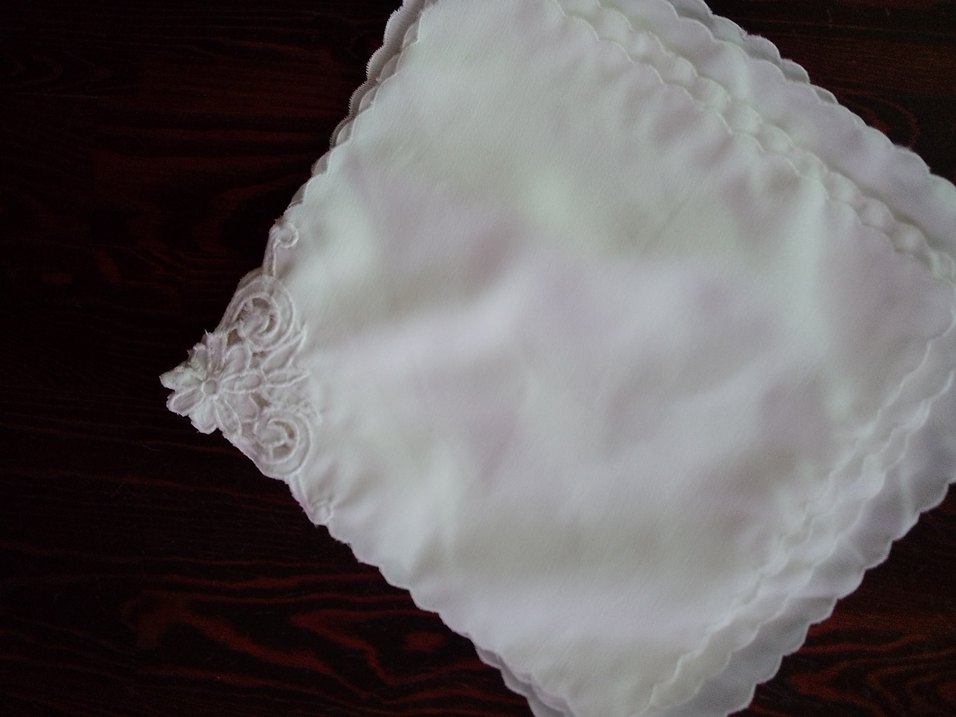 Nakışlı Beyaz 10 adet peçete örtü - Görsel 2