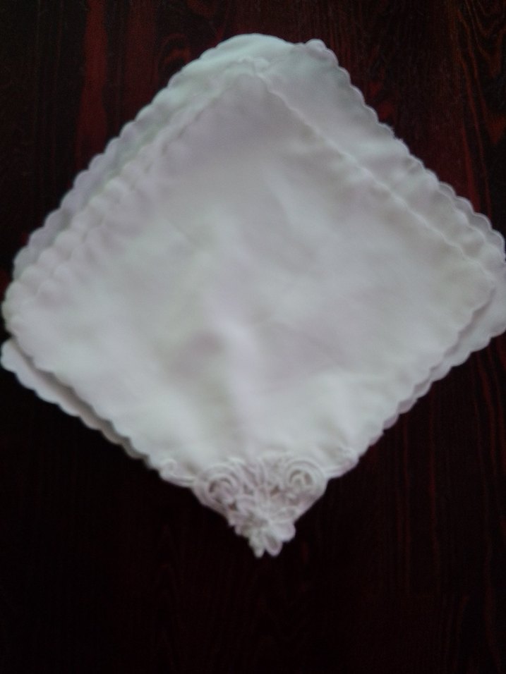 Nakışlı Beyaz 10 adet peçete örtü - Görsel 5