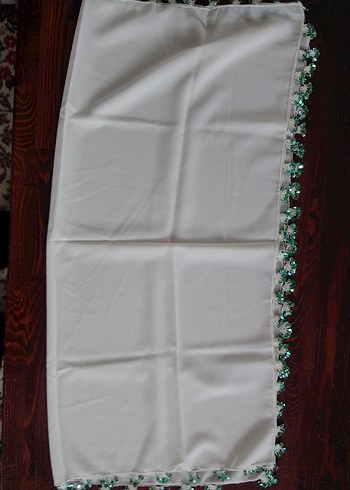 pul oyalı tülbent krep kumaş - Görsel 8