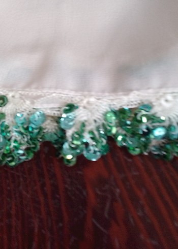 pul oyalı tülbent krep kumaş - Görsel 3