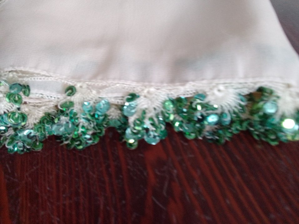 pul oyalı tülbent krep kumaş - Görsel 3