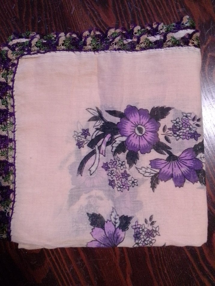 Mor Dantel Detaylı Kadın Eşarp - Görsel 5