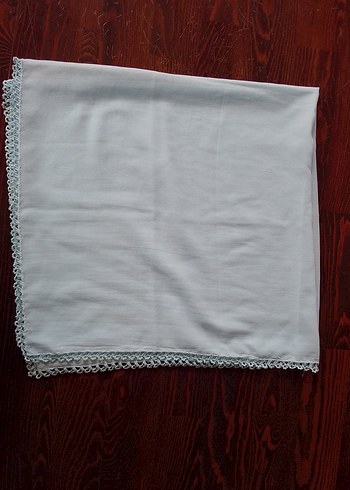 Dantel Detaylı Açık mavi Kadın Fular - Görsel 6