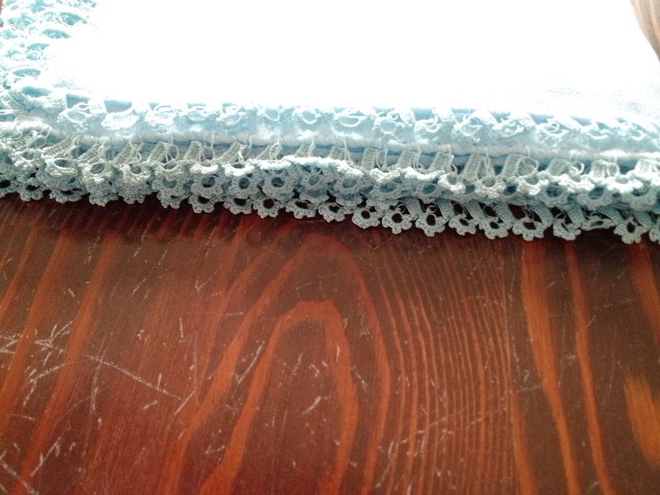 Dantel Detaylı Açık mavi Kadın Fular - Görsel 3