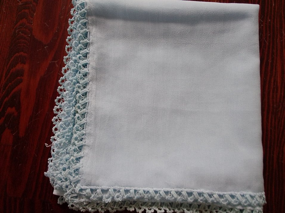 Dantel Detaylı Açık mavi Kadın Fular - Görsel 4