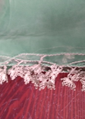 Dantel Detaylı Yeşil Bohem Kadın Fuları - Görsel 6